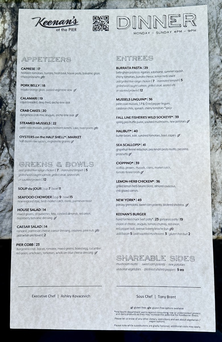 Keenan's at the Pier Menu - Image 2