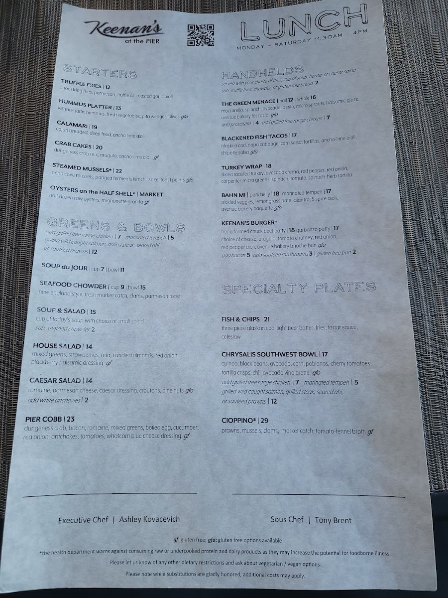 Keenan's at the Pier Menu - Image 6
